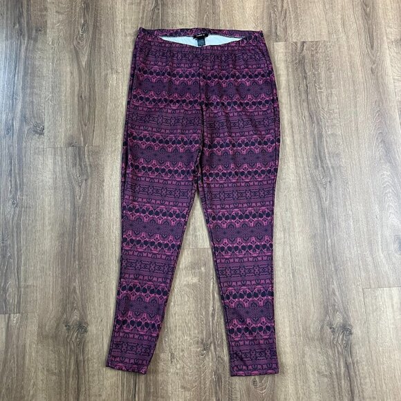 Torrid Skull Pink Purple Skull Patterned Leggings Sz 2X - Picture 2 of 9
